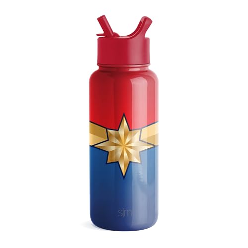 Marvel Avengers Water Bottle with Straw