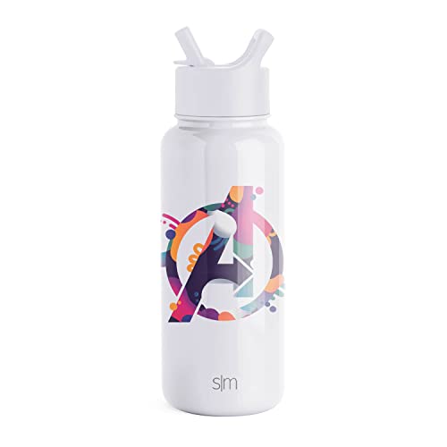 Marvel Avengers Water Bottle with Straw