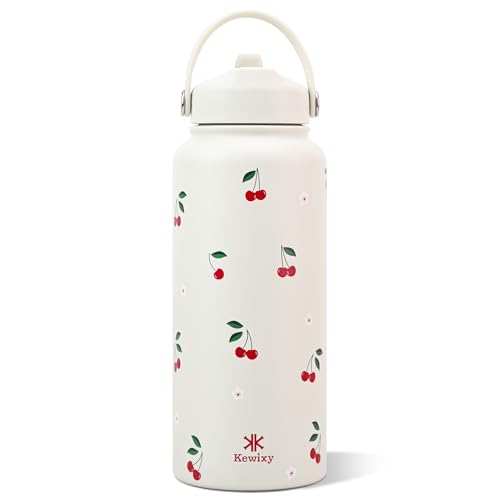 32 oz Insulated Water Bottle with Straw