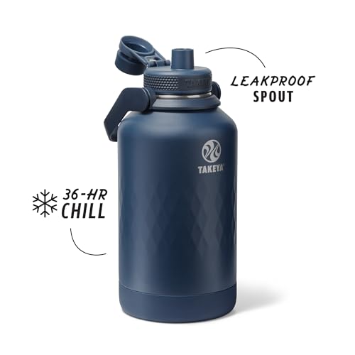 Sport Triple Insulated Water Bottle with Spout Lid and Ice Blocker