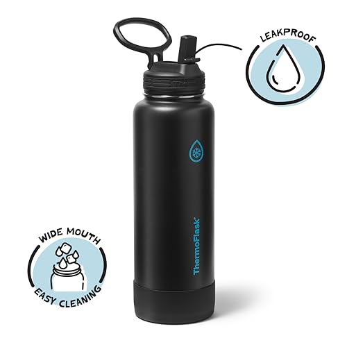 Insulated Water Bottle with Straw Lid