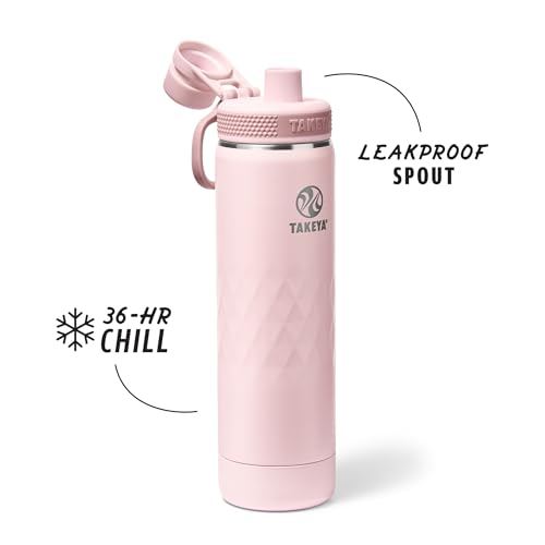Sport Triple Insulated Water Bottle with Spout Lid and Ice Blocker