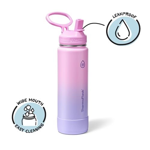 Insulated Water Bottle with Straw Lid