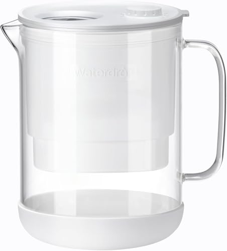 PT 72W Glass Water Filter Pitcher