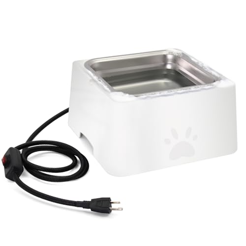 Large Heated Water Bowl for Outdoor Dog & Cat