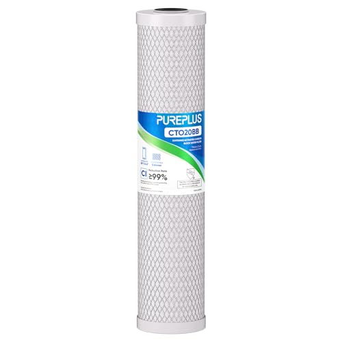 5 Micron 20" x 4.5" Whole House Coconut Shell Activated Carbon Water Filter Replacement Cartridge