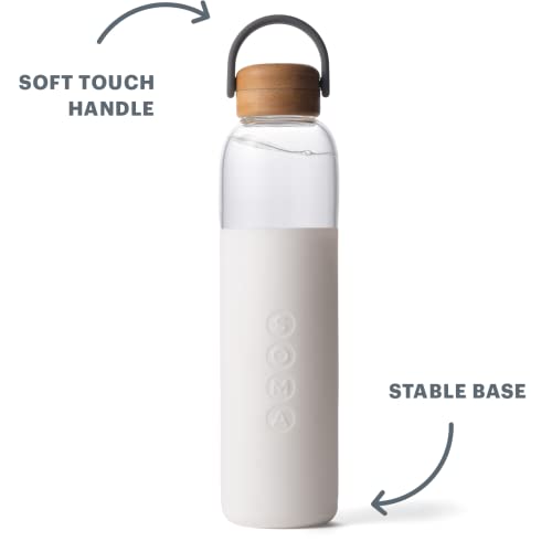 Glass Water Bottle with Silicone Sleeve