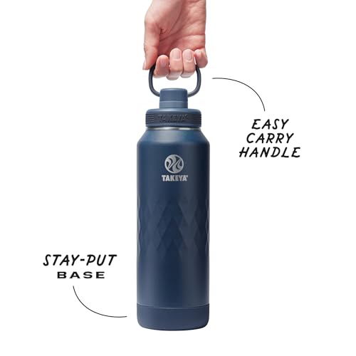 Sport Triple Insulated Water Bottle with Spout Lid and Ice Blocker