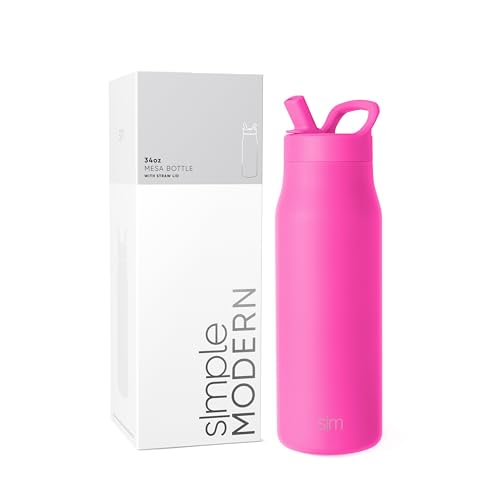 Insulated Water Bottle with Manual Straw