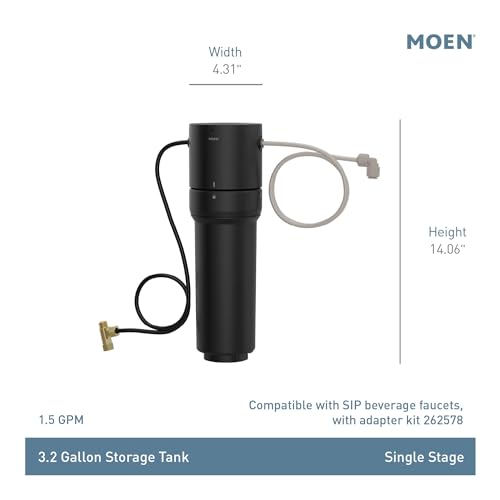 Black Single Stage Under Sink Advanced Water Filtration System