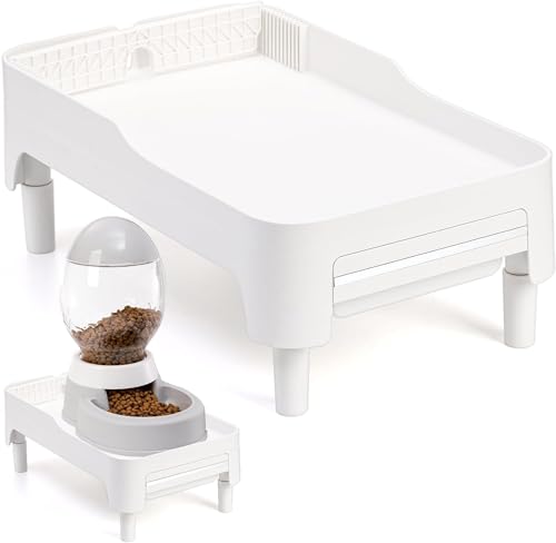 Raised Pet Feeder Stand for Cats and Dogs Neck Health