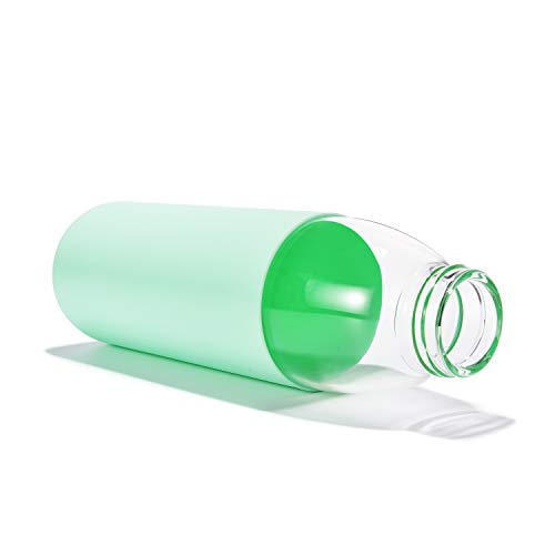 18 Oz Borosilicate Glass Water Bottles with Bamboo Lid