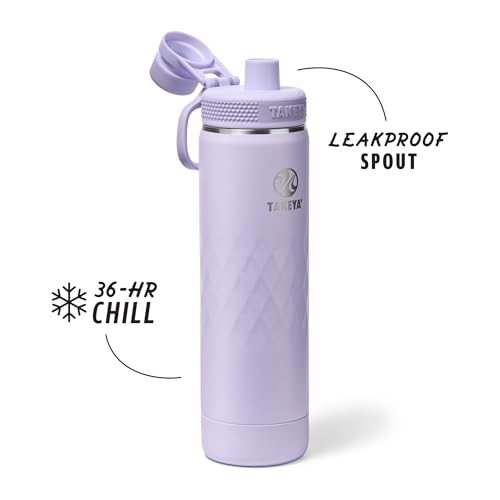Sport Triple Insulated Water Bottle with Spout Lid and Ice Blocker