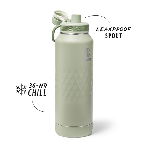 Sport Triple Insulated Water Bottle with Spout Lid and Ice Blocker