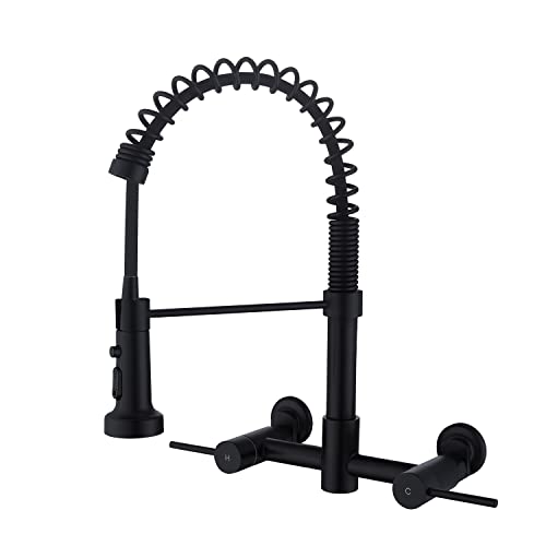 Wall Mount Kitchen Faucet Matte Black