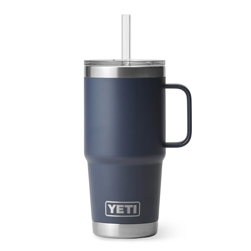 Rambler 25 oz Tumbler with Handle and Straw Lid
