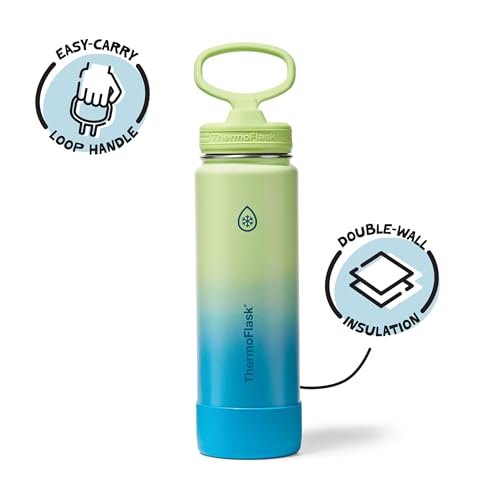 Insulated Water Bottle with Straw Lid