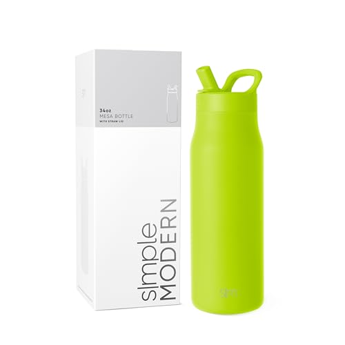 Insulated Water Bottle with Manual Straw