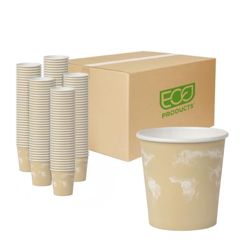 Compostable Disposable World Art 4oz Espresso Coffee Cups (1000 Count)