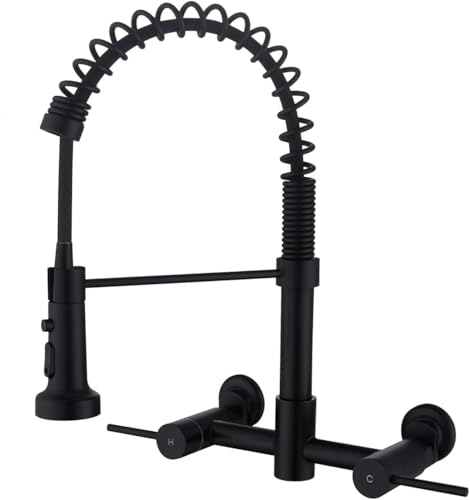 Wall Mount Kitchen Faucet with Sprayer