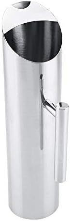 Stainless Steel Water Pitcher Jug with Ice Guard - 2L Cold Drinking Carafe with Handle for Home & Hotel