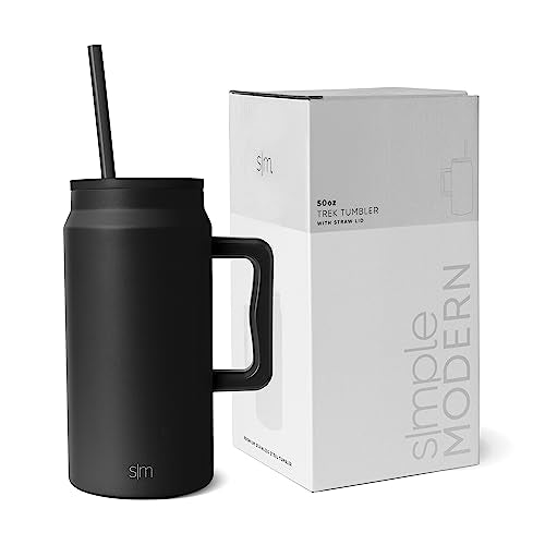 50 oz Mug Tumbler with Handle and Straw Lid