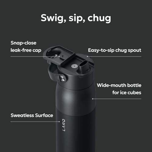 Swig Top Insulated Stainless Steel Water Bottle with Straw and Handle