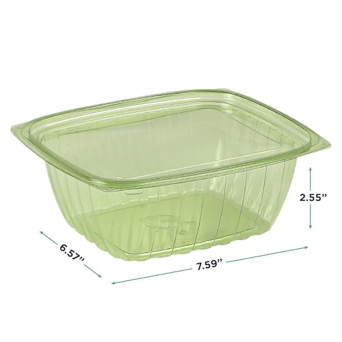 Compostable 32oz Rectangular Deli Containers With Lids (200 Count)