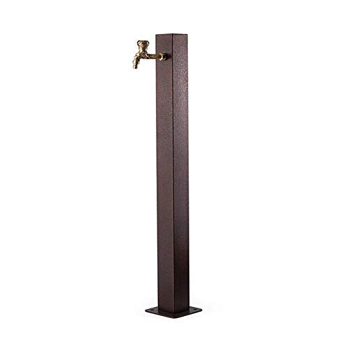 304 Stainless Steel Freestanding Garden Water Column with Anti Freezing Faucet Floor Mounted Water Tap for Courtyard Backyard Irrigation