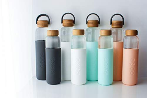 Glass Water Bottle with Silicone Sleeve