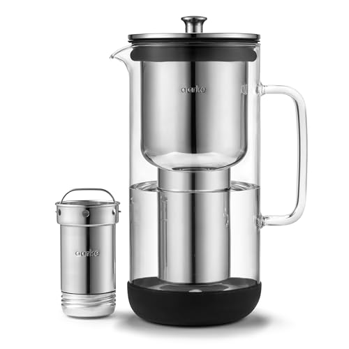 Purifier Glass & Stainless Steel Water Filter Pitcher