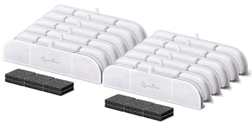12 Packs Replacement Filters for Battery Operated Cat Water Fountain DPWFP6 Fursink (12 Count)