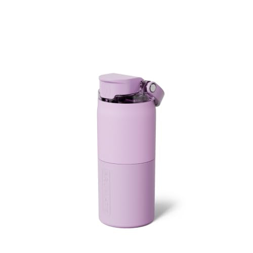 Rise 18oz Water Bottle with Covered Silicone Straw
