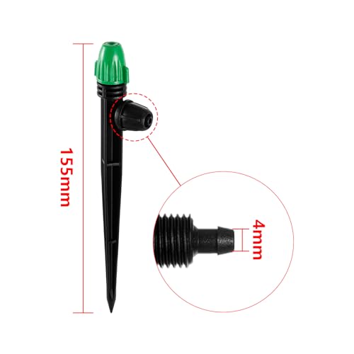 30PCS 1 4" Drip Irrigation Spray Emitters Lock Barbed Leak (30 Count)