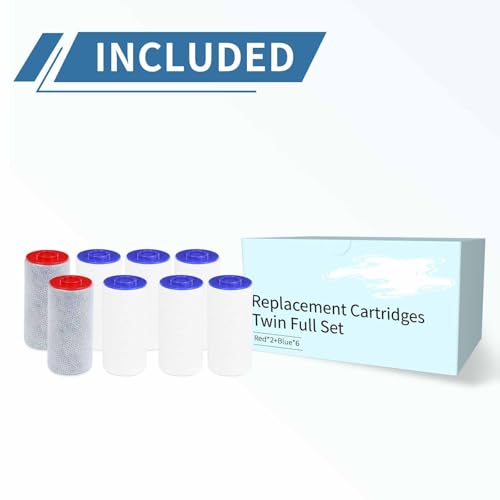Replacement Filter Set Compatible with Weddell Duo Shower Water Filtration (8 Count)