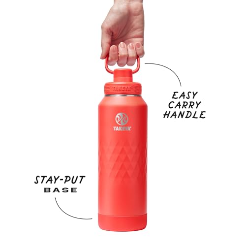 Sport Triple Insulated Water Bottle with Spout Lid and Ice Blocker
