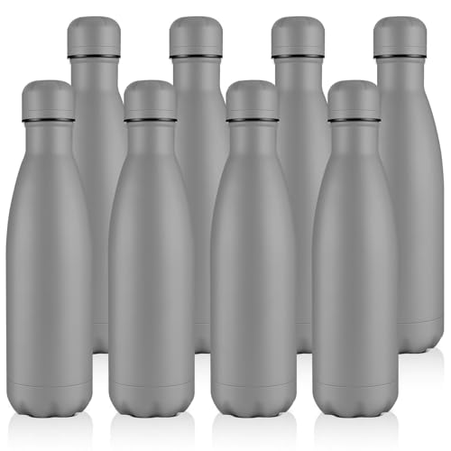 17oz Stainless Steel Water Bottles Bulk (8 Count)