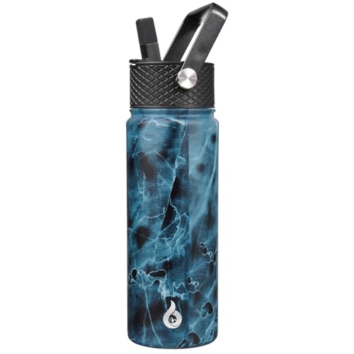 22oz Insulated Water Bottle with Straw Lid