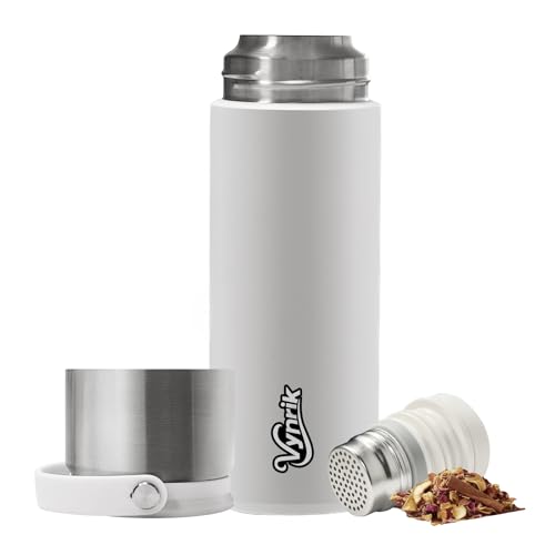 16 oz Stainless Steel Tea Infuser Bottle with Lid double as Tea Cup
