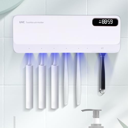 UV Toothbrush Sanitizeri Holder with 99.9% Cleaning