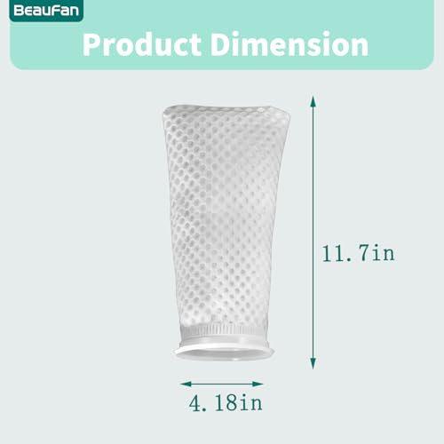 20 Pack 4 Inch 150 Micron Honeycomb Filter Socks for Fish Tank (20 Count)
