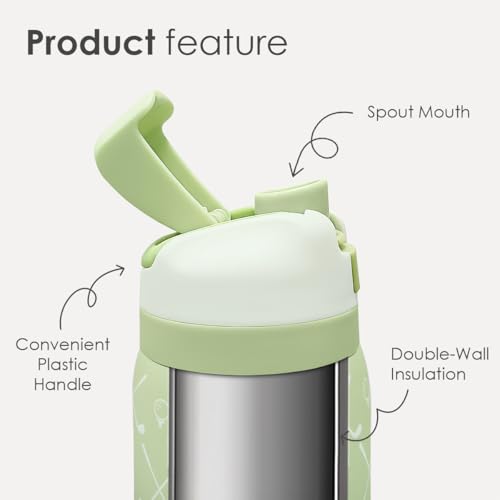 Golf Insulated Stainless Steel Water Bottle with Straw for Sports and Travel