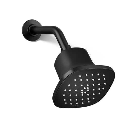 37722-G-BL Cinq Square Single-Function Filtered Showerhead, Five-Layer Filtration, 1.75 GPM, Contemporary Design, Easy to Clean, Matte Black