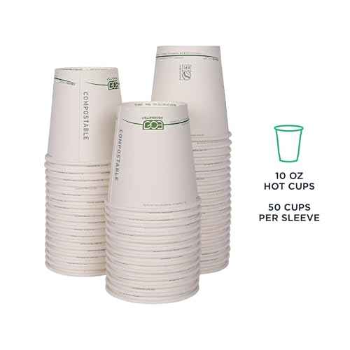 GreenStripe Disposable Paper Hot Cups (50 Count)