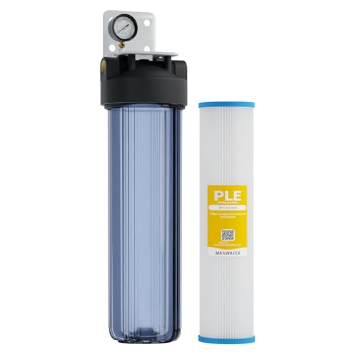 20 x 4.5 Whole House 1 Stage PP Pleated Sediment Filter System w