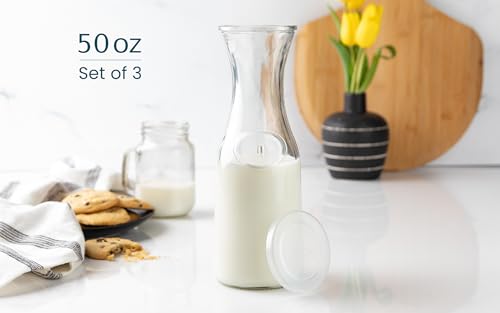 Glass Carafe Pitchers (3 Count)