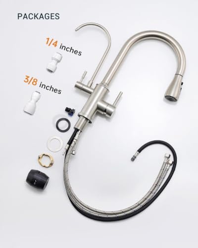 3 Way Kitchen Faucet with Water Filter cUPC Lead