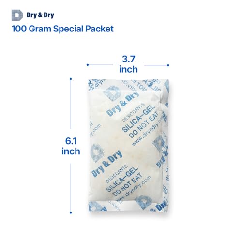 100 Gram [40 Packs] Orange Indicating Mixed Silica Gel Packets Siilca Gel Desiccant