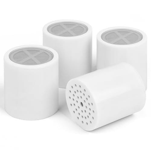 Shower Filter Replacement Cartridge Use Real Filtration Media (4 Count)