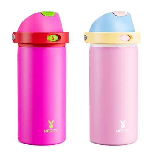 2 Pack 18 oz Insulated Kids Water Bottle for Sports (2 Count)